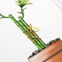 Uptown Meadow Fu Lu Shou Bamboo 3D Art Print detail