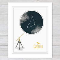 Uptown Meadow Capricorn Constellation 3D Art Print