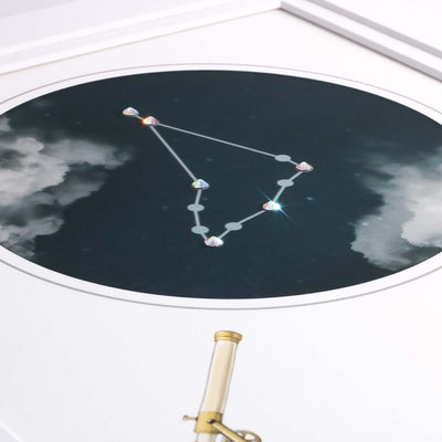 Uptown Meadow Capricorn Constellation 3D Art Print detail