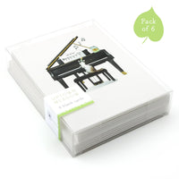 Uptown Meadow Cat Piano 3D Birthday Card pack