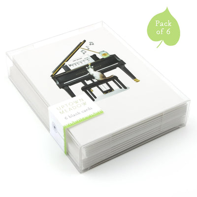 Uptown Meadow Cat Piano 3D Birthday Card pack