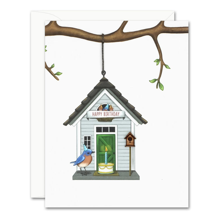 Birdhouse Birthday Card