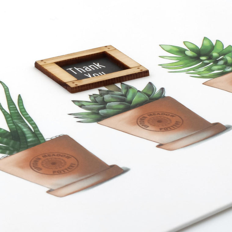 Succulent Thank You Card