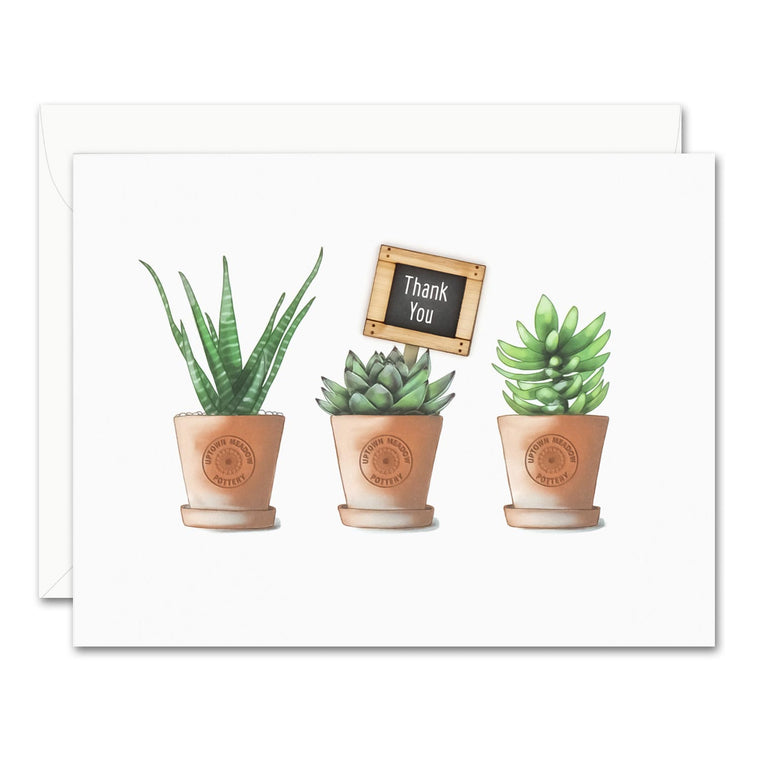 Succulent Thank You Card