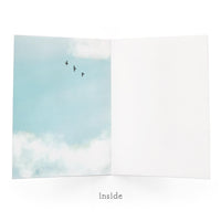 Uptown Meadow Biplane Birthday 3D Card inside