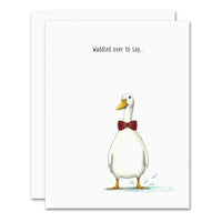 Uptown Meadow Waddled Over 3D Card