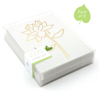 Uptown Meadow Gold Foil Grasshopper Flower Card Pack