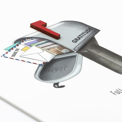 Uptown Meadow Gratitude Mailbox 3D Card detail