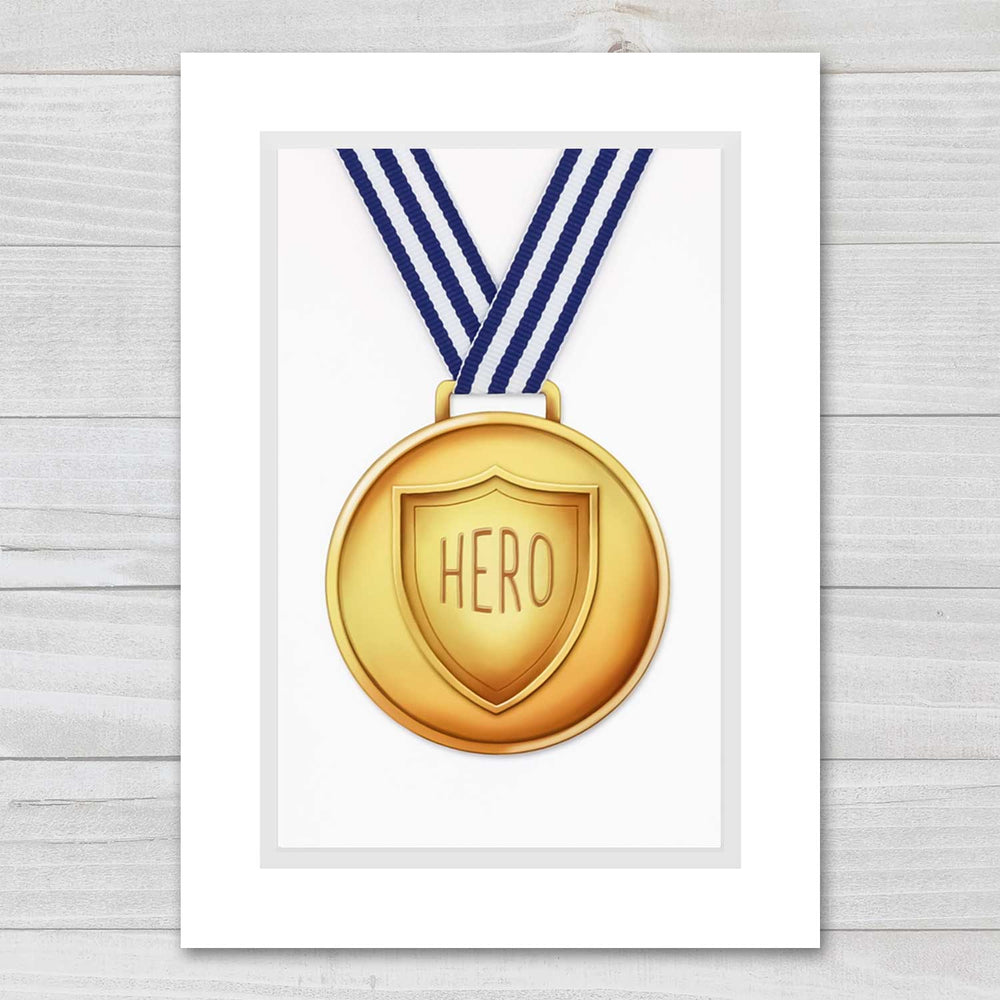Uptown Meadow Hero Medal 3D Art Print