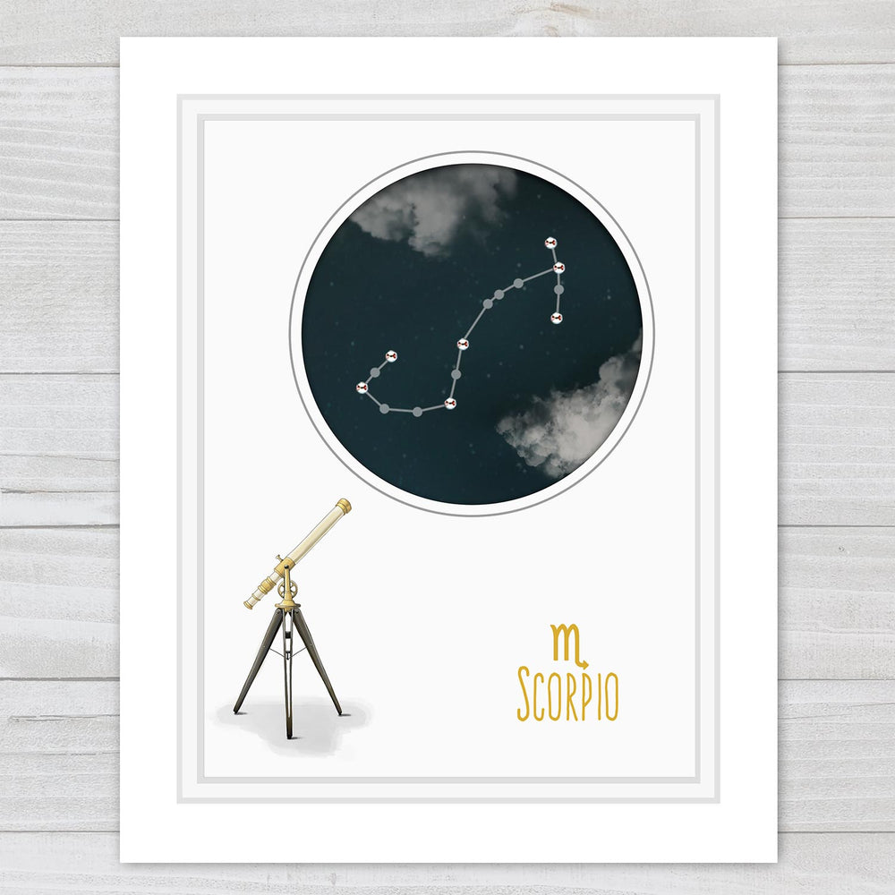 Uptown Meadow Scorpio Constellation 3D Art Print