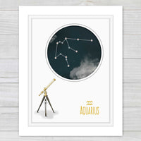 Uptown Meadow Aquarius Constellation 3D Art Print