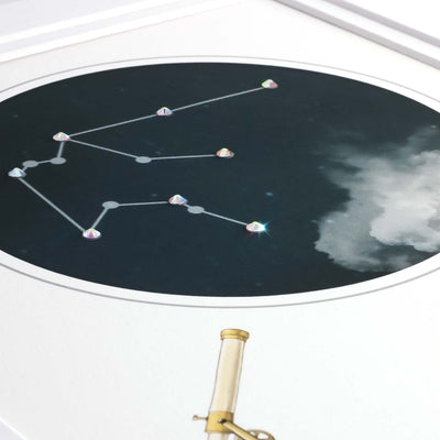 Uptown Meadow Aquarius Constellation 3D Art Print detail