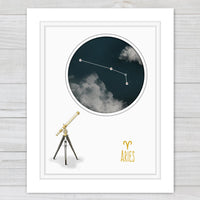 Uptown Meadow Aries Constellation 3D Art Print