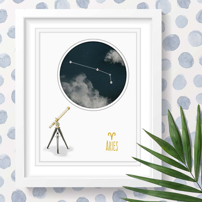 Uptown Meadow Aries Constellation 3D Art Print Scene