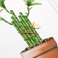 Uptown Meadow Good Health Bamboo 3D Art Print detail