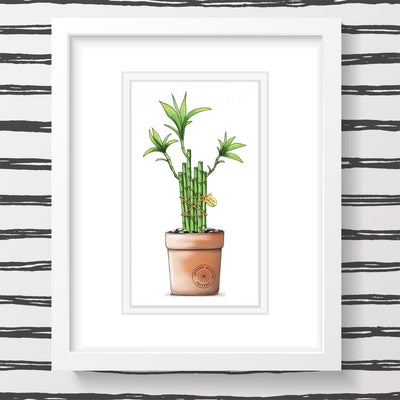 Uptown Meadow Good Health Bamboo 3D Art Print scene