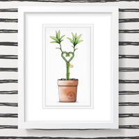 Uptown Meadow Love Bamboo 3D Art Print scene