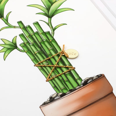 Uptown Meadow Luck Bamboo 3D Art Print detail