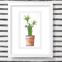 Uptown Meadow Luck Bamboo 3D Art Print scene