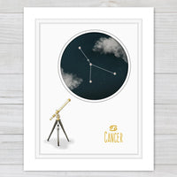 Uptown Meadow Cancer Constellation 3D Art Print