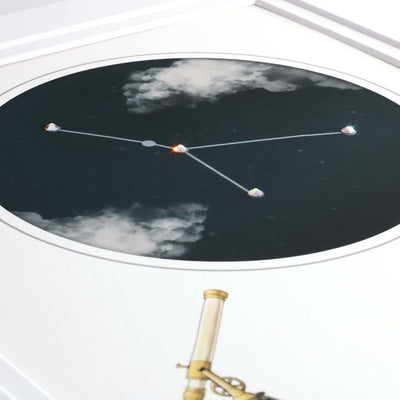 Uptown Meadow Cancer Constellation 3D Art Print detail