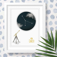 Uptown Meadow Cancer Constellation 3D Art Print scene