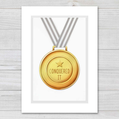 Uptown Meadow Conquered It Medal 3D Art Print