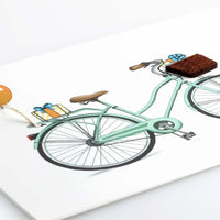 Uptown Meadow Bike 3D Birthday Card detail