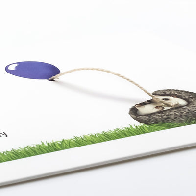 Uptown Meadow Hedgehog Birthday 3D Card Detail
