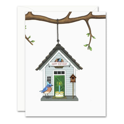 Uptown Meadow Birdhouse Birthday 3D card