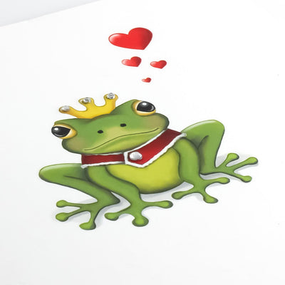 Uptown Meadow Frog Prince 3D Card detail