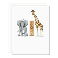 Uptown Meadow Baby Blocks 3d card elephant giraffe