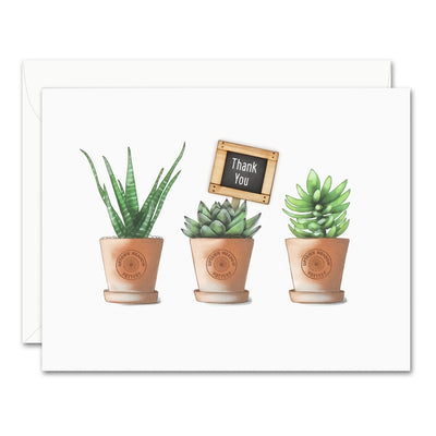 Uptown Meadow Succulent Thank you 3D Card