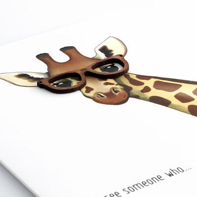 Uptown Meadow I See Giraffe 3D Card detail