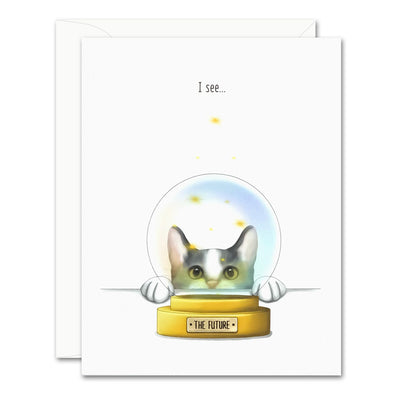 Uptown Meadow Cat Fortune 3D Card
