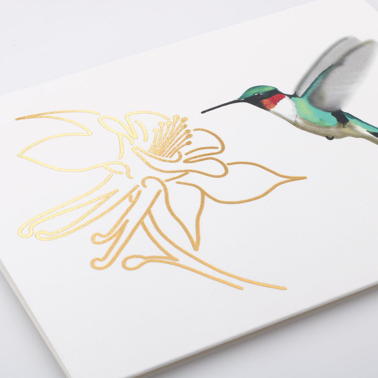 Hummingbird + Bloom Card