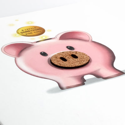 Uptown Meadow Piggy Bank 3D Card detail