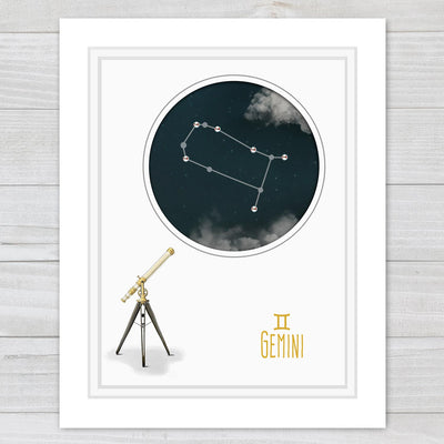 Uptown Meadow Gemini Constellation 3D Art Print