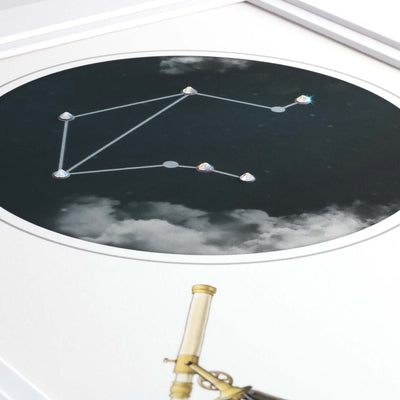 Uptown Meadow Libra Constellation 3D Art Print detail