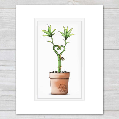 Uptown Meadow Love Bamboo 3D Art Print