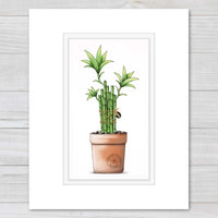 Uptown Meadow Luck Bamboo 3D Art Print