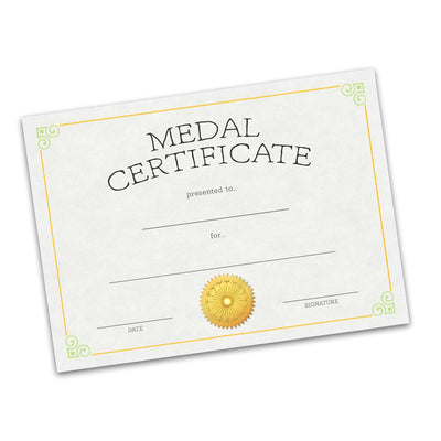 Uptown Meadow Medal Certificate