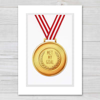 Uptown Meadow Met My Goal Medal 3D Art Print