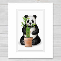 Uptown Meadow Panda Bamboo Good Health 3D Art Print