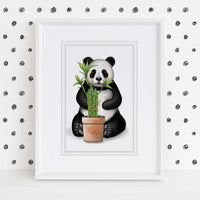 Uptown Meadow Panda Bamboo Great Luck 3D Art Print scene