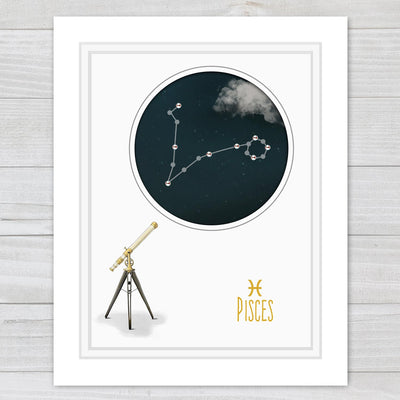 Uptown Meadow Pisces Constellation 3D Art Print