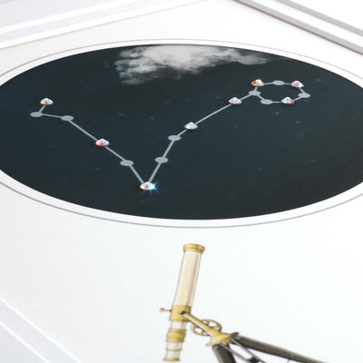 Uptown Meadow Pisces Constellation 3D Art Print detail