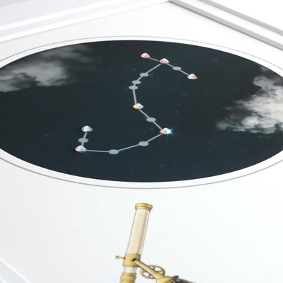 Uptown Meadow Scorpio Constellation 3D Art Print detail