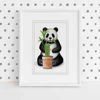 Uptown Meadow Panda Bamboo Good Health 3D Art Print scene